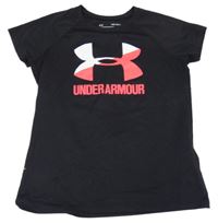 Černé funkční sportovní tričko s logem UNDER ARMOUR