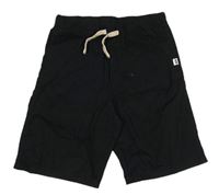 Černé plátěné kraťasy H&M