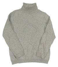 Šedý melírovaný svetrový rolák Primark