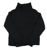 Černý žebrovaný svetrový rolák Matalan