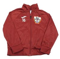 Vínová sportovní propínací mikina s výšivkou Joma