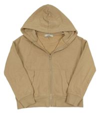 Světlehnědá propínací mikina s kapucí C&A