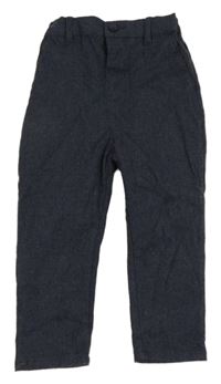 Tmavomodré melírované kalhoty H&M