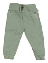 Světlezelené tepláky s nápisem Identic Nature