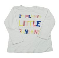 Bílé triko s nápisem