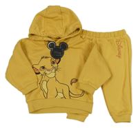 Nové - 2set - Okrová mikina se Simbou a kapucí + tepláky Primark