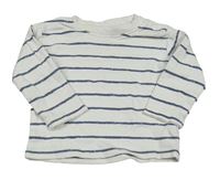 Bílo-tmavomodré pruhované triko George