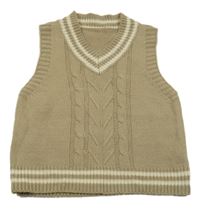 Hnědá svetrová vesta Shein