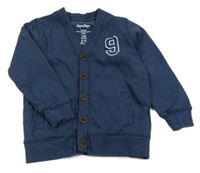 Tmavomodrá propínací mikina s číslem Dopodopo