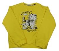 Hořčicová mikina s Pikachu a Meow