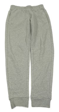 Šedé melírované tepláky s nápisem Adidas