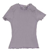 Lila žebrované tričko Kiki&Koko