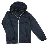 Tmavomodrá šusťáková nepromokavá funkční bunda s kapucí Quechua