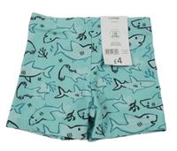 Nové - Tyrkysové nohavičkové plavky se žraloky George