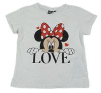 Bílé tričko s Minnie Disney
