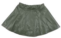 Khaki koženková sukně H&M
