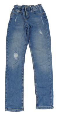 Modré skinny rifle s prodíráním Zara