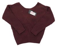 Hnědý crop svetr New Look