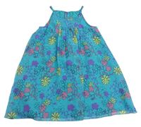 Tyrkysovo-barevné květované lehké šaty George