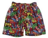 Barevné vzorované plážové kraťasy s Marvel Marvel