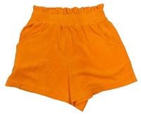 Oranžové froté paperbag kraťasy zn. Matalan