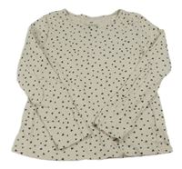 Smetanové vzorované triko se srdíčky H&M