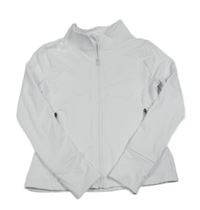 Bílá sportovní propínací mikina shein