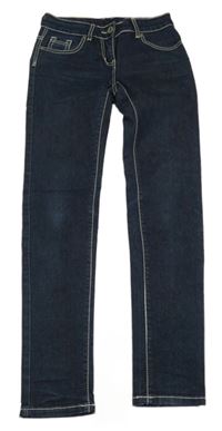 Tmavomodré skinny rifle C&A