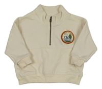 Smetanová mikina s nášivkou sfera