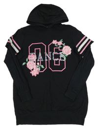 Černá lehká mikina s číslem a kapucí F&F