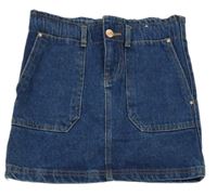 Tmavomodrá riflová sukně s kapsami denim co.