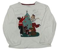 Bílé triko s dívkami a stromkem Nutmeg