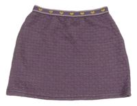 Fialová vzorovaná tepláková sukně dunnes