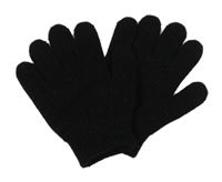 Nové - Černé třpytivé pletené prstové rukavice 