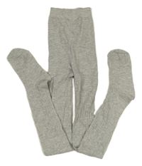 Šedé žebrované punčocháče Primark