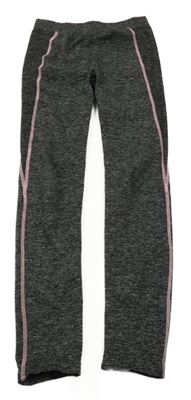 Černo-šedé melírované thermo legíny Topolino