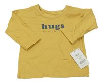 Nové - okrové triko s nápisem George