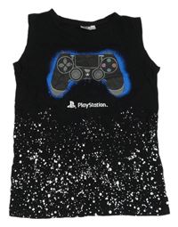 Černé vzorované tílko s ovladačem - PlayStatiton