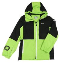 Zeleno-černá šusťáková funkční bunda s logem a kapucí Regatta