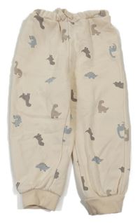 Smetanové tepláky s dinosaury H&M