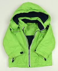 Neonově zelená šusťáková lyžařská bunda s kapucí Impidimpi