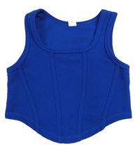 Tmavomodrý crop top Shein