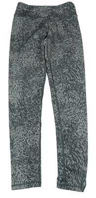 Šedo-tmavošedé vzorované sportovní legíny H&M