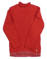 Červený žebrovaný vlněný svetr Mothercare