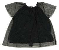 Černá tylová třpytivá halenka H&M