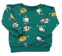 Zelená mikina s míči Primark