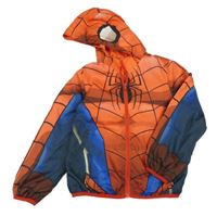 Červeno-modrá šusťáková jarní bunda s kapucí - Spiderman H&M