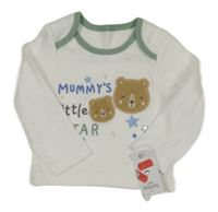 Nové - Bílo-zelené triko s medvídky Nutmeg