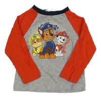 Šedo-červené triko - Tlapková Patrola C&A