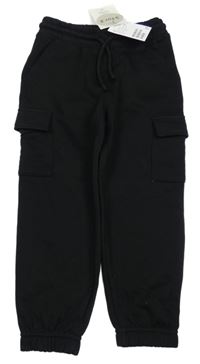 Nové - Černé cargo tepláky H&M